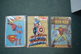 Three Reproduction Marvel Comic Signs