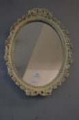 Decorative Framed Oval Mirror
