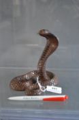 Carved Wooden Cobra