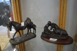 Two Horse Figures