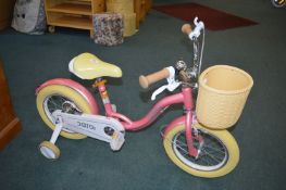 Child's Pink Bicycle with Stabilisers