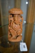 Indian Carved Wooden Figure of Ganesh