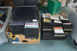 CD and Cassette Storage Drawers and Contents