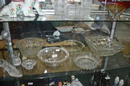 Vintage Pressed Glass Bowls etc.