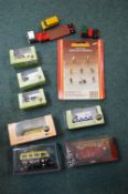 Assorted Diecast Buses, Fire Engine, Figures, etc.