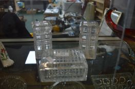 Three Pressed Glass Boxes