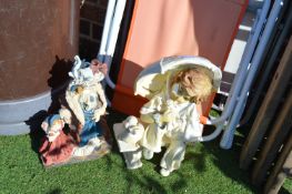 Two Garden Ornaments and Two Folding Chairs
