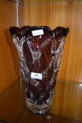 Large Coloured Glass Vase