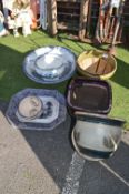 Assorted Planters and Pottery Bowls