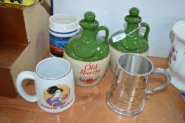 Old Rarity Whisky Bottles and Tankards