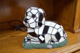 Lead Glass Dog Lamp