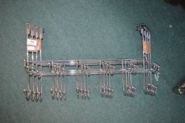 Four Metal Door Curtain Rails