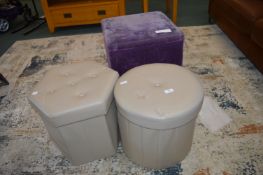 Three Storage Stools