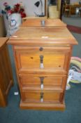 Three Drawer Solid Pine Bedside Cabinet