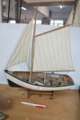 Painted Wooden Fishing Boat