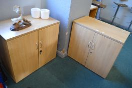 *Pair of Lockable Two Door Cabinets