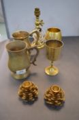 Brass Goblets and a Lamp, etc.