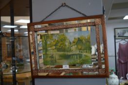 1950's Framed Hunting Mirror