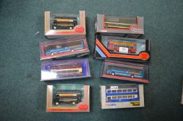 Eight Assorted Diecast Buses