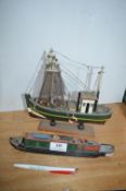 Wooden Fishing Boat and a Narrow Boat