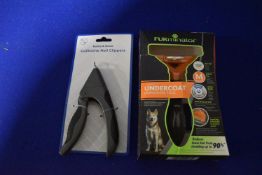 FURminator Undercoat Desheding Tool, and Guillotine Nail Clipper