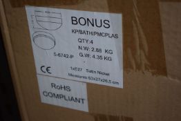 Box of Four KP Bathroom Lights ion Sation Nickle Finish