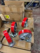 *Set of 4 Heavy Duty Castors (2 Braked & 2 Non Braked)