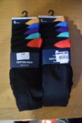 2x 5pk of Cotton Rich Men’s Socks Size: 7-11