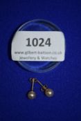 Pair of 9ct Gold & Pearl Stud Earrings