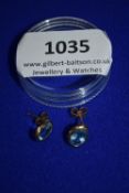 Pair of 9ct Gold and Gemstone Stud Earrings ~1.5g total