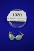 Pair of 9ct Gold & Gemstone Earrings ~2.3g total