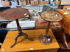 Two Vintage Turned Wine Tables