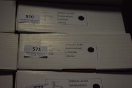 *Single Lever Monoblock Basin Mixer Tap Laguna 35LAG - Black Finish