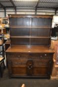 Old Charm Oak Dresser with Carved Detail