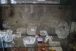 Glassware Including Rose Bowl, Paperweights, Dishe