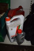 GTX Engine Oil, and a Fuel Can & Contents