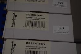 *Round Riser Stainless Steel Shower Kit with Clip & Soap Dish