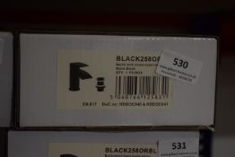 *Scudo Beautiful Bathrooms Black 2508RB Monoblock Basin Tap with Pop Up Waste