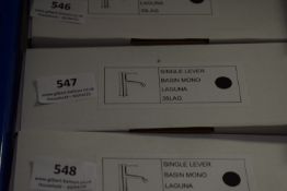 *Single Lever Monoblock Basin Mixer Tap Laguna 35LAG - Black Finish