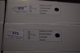 *Single Lever Monoblock Basin Mixer Tap Laguna 35LAG - Black Finish