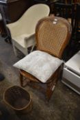 Vintage Berger Backed Rocking Chair plus Waste Paper Basket