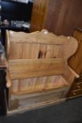 Solid Pine Small Settle/ Storage Bench