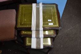 Nest of Three Glass Topped Tables