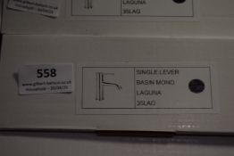 *Single Lever Monoblock Basin Mixer Tap Laguna 35LAG - Black Finish