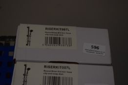 *Round Riser Stainless Steel Shower Kit with Clip & Soap Dish