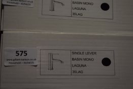 *Single Lever Monoblock Basin Mixer Tap Laguna 35LAG - Black Finish