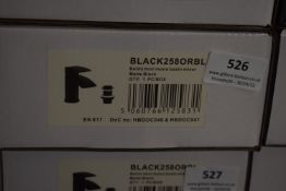 *Scudo Beautiful Bathrooms Black 2508RB Monoblock Basin Tap with Pop Up Waste