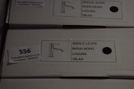 *Single Lever Monoblock Basin Mixer Tap Laguna 35LAG - Black Finish