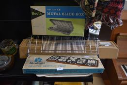 Retro Serving Trays, Metal Slide Box, etc.