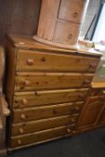 Solid Pine Chest of Six Drawers